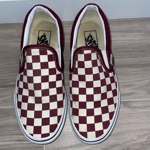 Vans - burgundy checkered